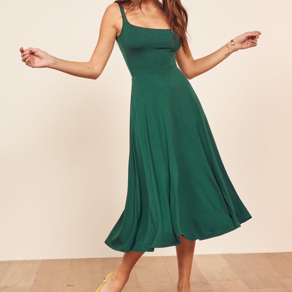 NWT Reformation Mary Dress- Sage Green